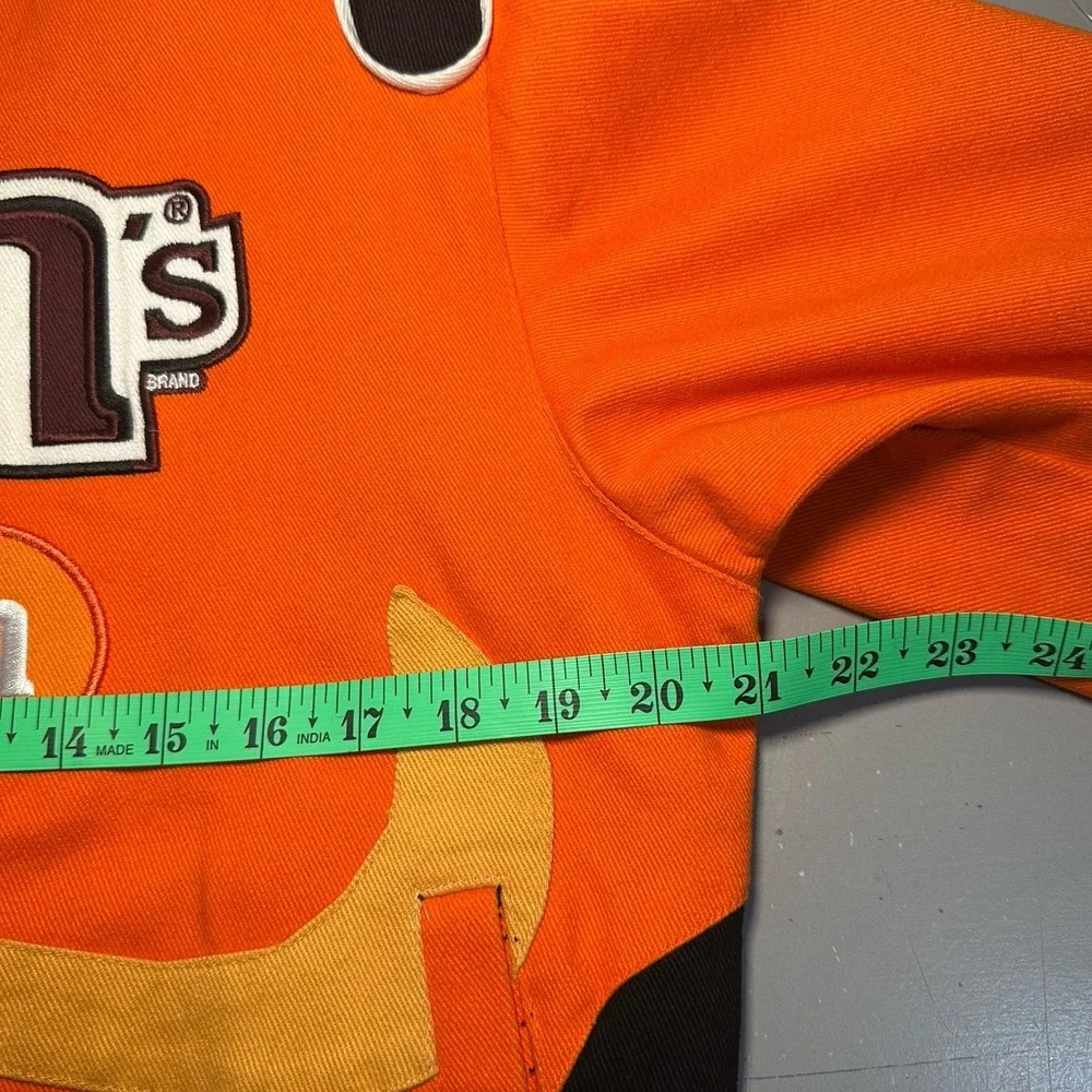 JH Design OrangeM&M #38 Yates Kids Vtg Jacket Nascar Racing Youth L or XS/S Wms.